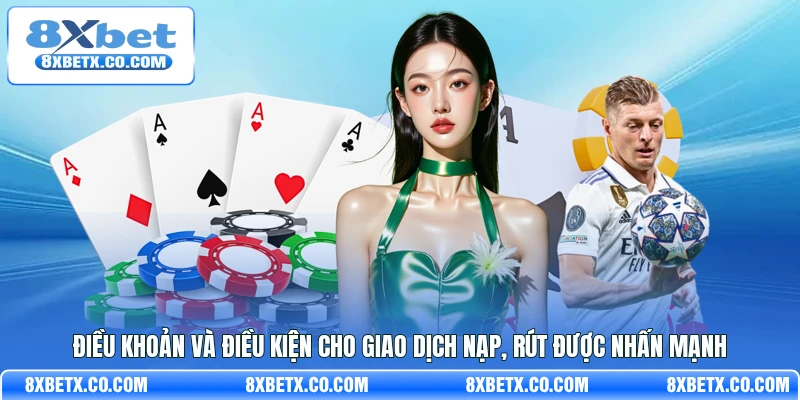 Điều khoản và điều kiện cho giao dịch nạp, rút được nhấn mạnh